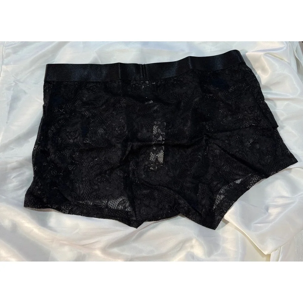 CosaBella Men's Black Lace Trunk Soft‎ Stretch Stylish Designer Underwear L NEW